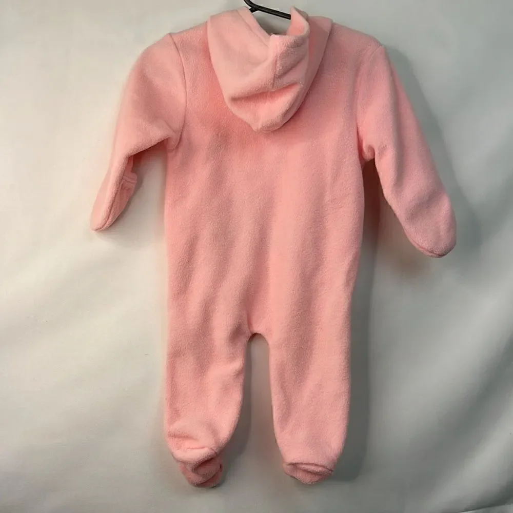 Disney Baby Pink Fleece one piece/snowsuit size 3-6 months EUC